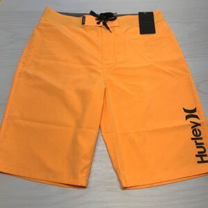 Hurley Boy's Orange Board Shorts Swim Bottoms Surfing Polyester Size 18 / 29 "W